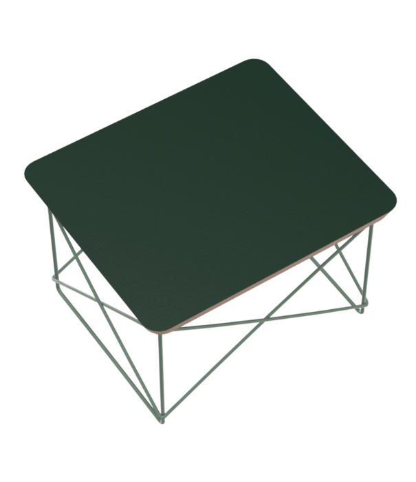 Vitra  Occasional Tafel LTR jade linoleum, Eames sea foam green onderstel