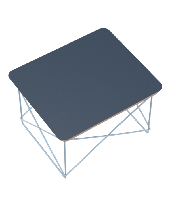 Vitra  Vitra Occasional Tafel LTR smoke blue linoleum, sky blue onderstel