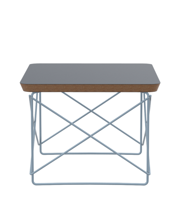 Vitra  Vitra Occasional Tafel LTR smoke blue linoleum, sky blue onderstel