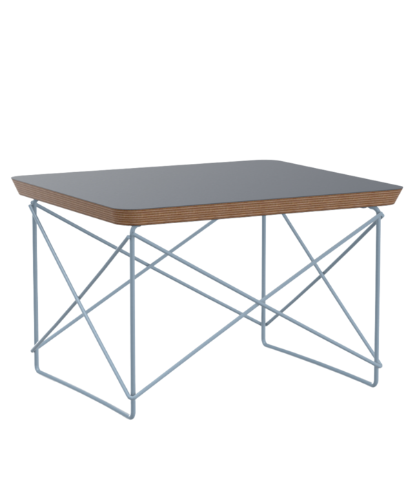 Vitra  Occasional Tafel LTR smoke blue linoleum, sky blue onderstel