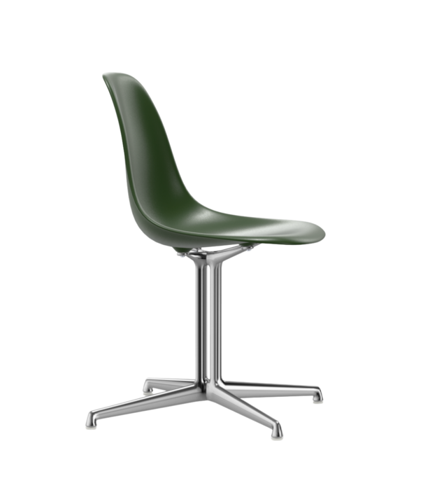 Vitra  Vitra Eames Plastic Side Chair DSL, gepolijst onderstel , La Fonda base
