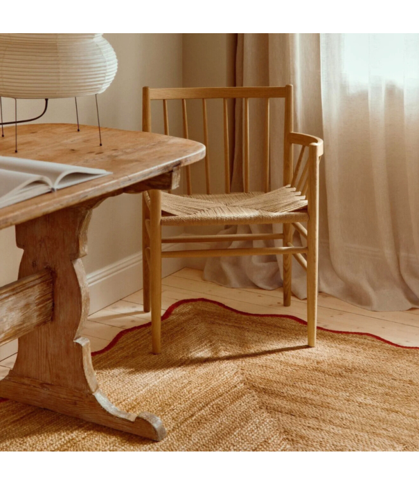 Layered  Layered Scallop jute Rug burgundy