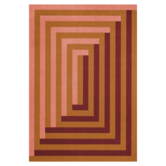 Layered Teklan Labyrinth Rug Coral Pink