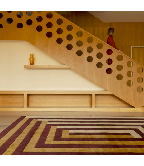 Layered  Layered Teklan Labyrinth  Vloerkleed Mulberry Sand