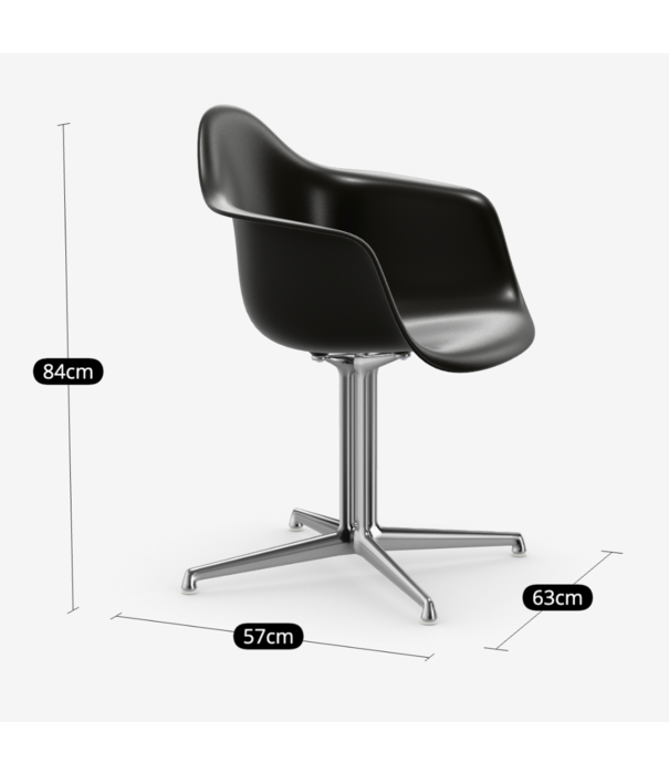 Vitra  Vitra  Eames Plastic DAL Dining Chair, polished base