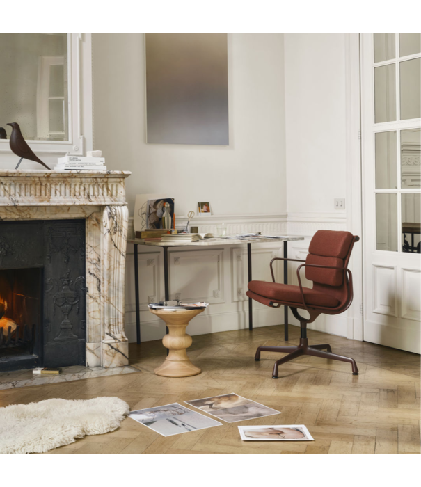 Vitra  Soft Pad Chair EA 217 chalk, fabric Cosy 13 papyrus