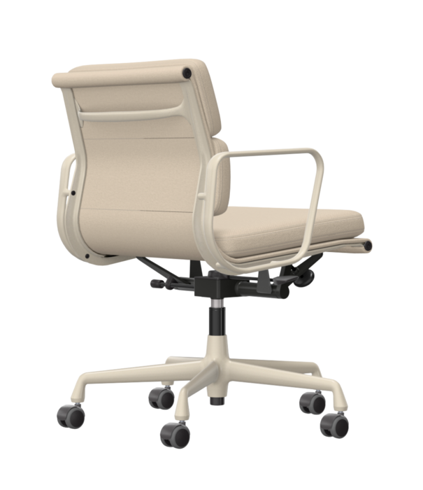Vitra  Soft Pad Chair EA 217 chalk, fabric Track 01 parchment / cream