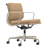 Vitra Soft Pad Chair EA 217 chalk, leer F cashew