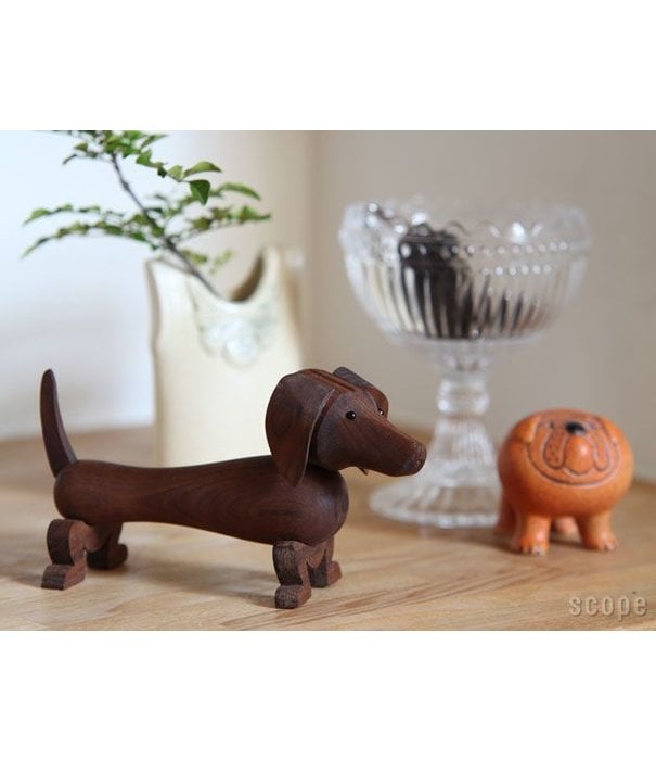 Kay Bojesen  Dog Teckel walnoot