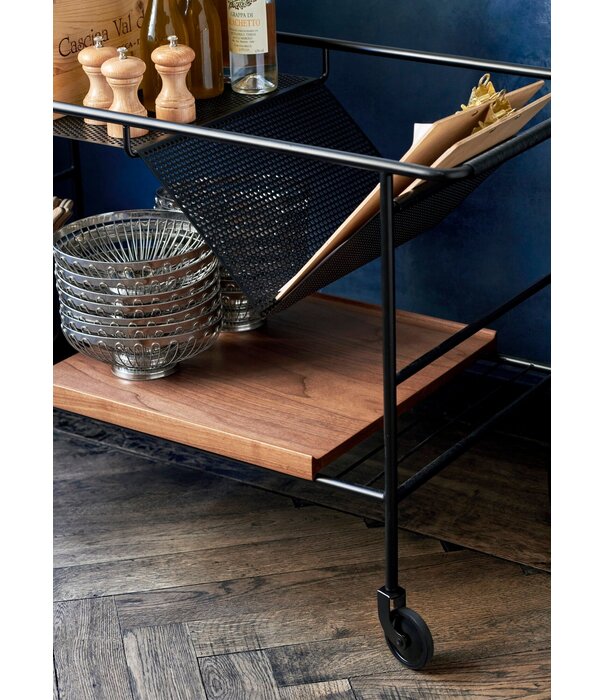 &Tradition Alima NDS1 Trolley black with cognac leather handle