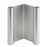 Pair candleholder aluminium 18cm