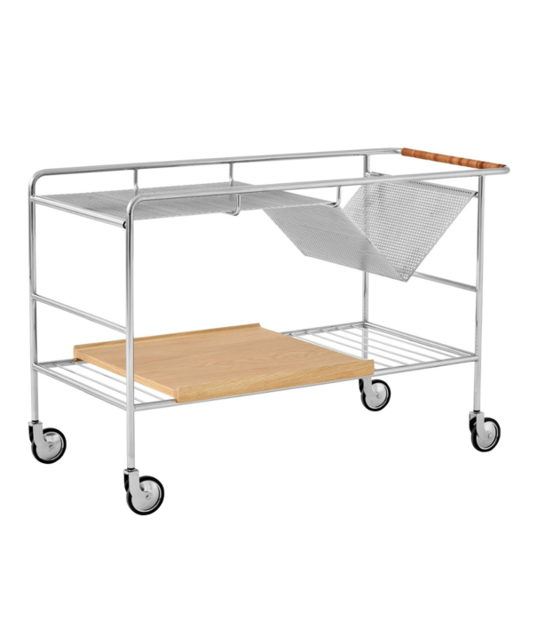 &Tradition Alima NDS1 Trolley chrome met cognac leer