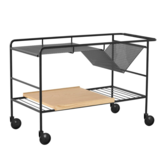 Alima NDS1 Trolley black met cognac leer handvat