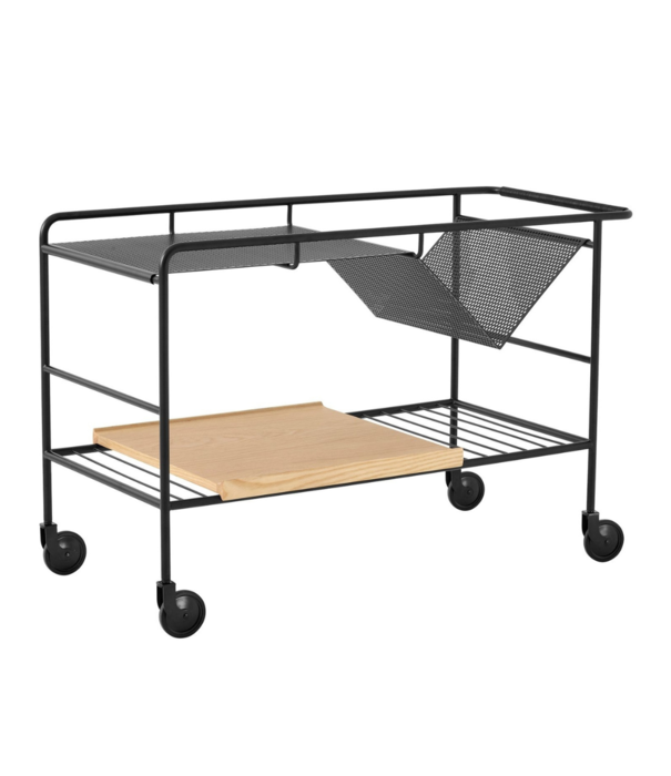 &Tradition Alima NDS1 Trolley black with cognac leather handle