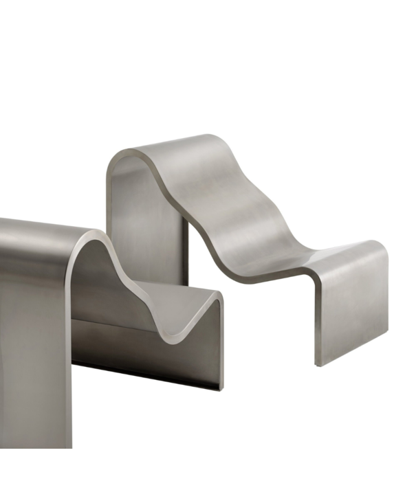 Muuto  Dream view bench, geborsteld staal