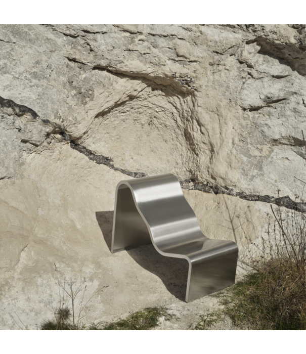 Muuto Dream view bench, brushed steel