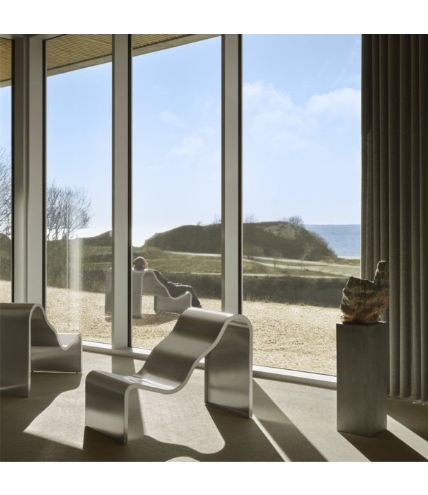 Muuto Dream view bench,  brushed steel