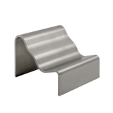 Dream view bench,  brushed steel