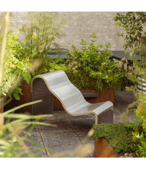 Muuto Dream view bench,  brushed steel