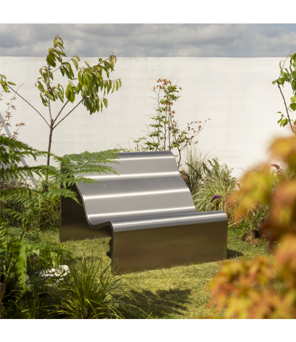 Muuto Dream view bench,  brushed steel