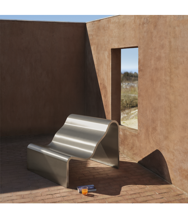 Muuto Dream view bench,  brushed steel