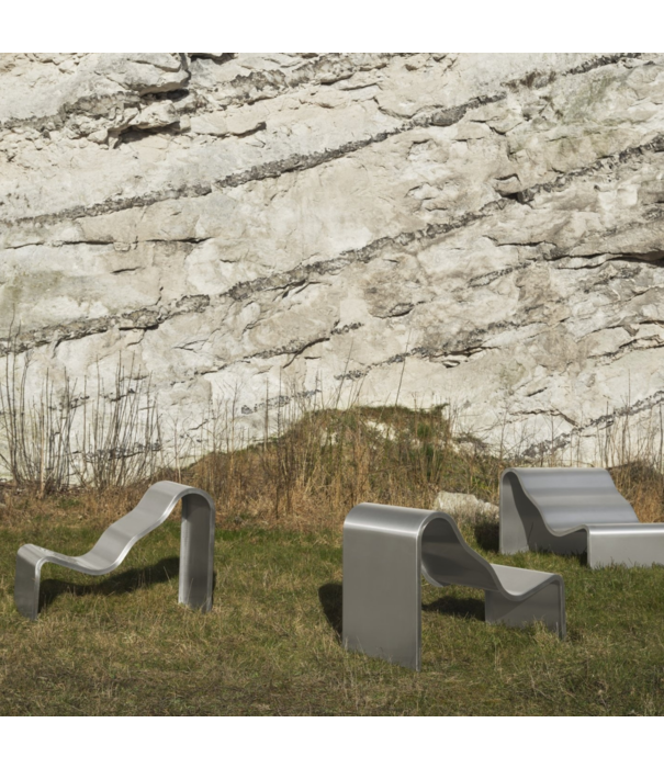 Muuto Dream view bench,  brushed steel
