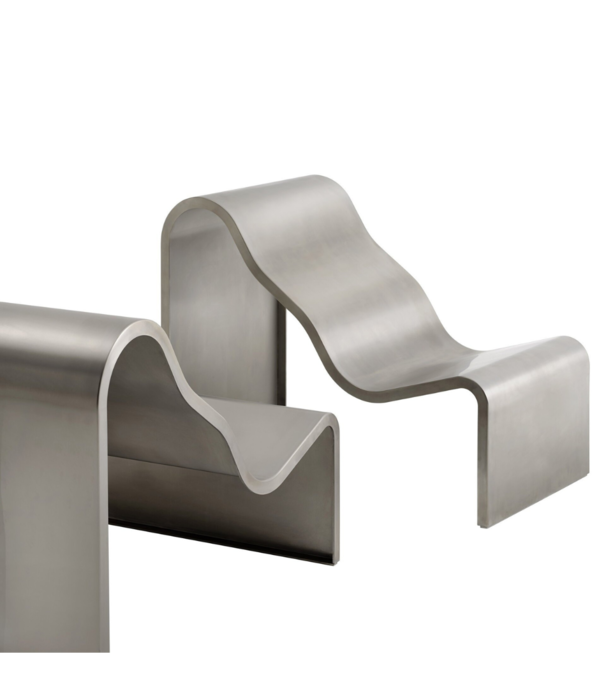Muuto Dream view bench,  brushed steel