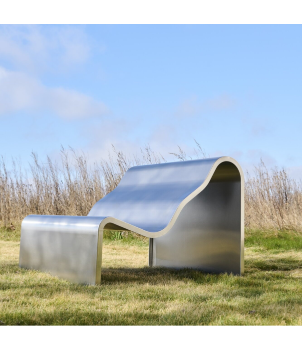 Muuto Dream view bench,  brushed steel