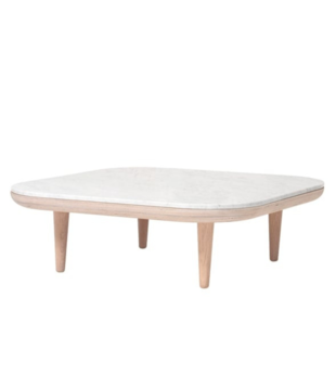 Fly SC4 Coffee Table oak, marble 80 x 80
