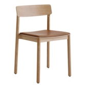 &Tradition Betty TK3  Eetkamerstoel eiken, cognac Noble leer