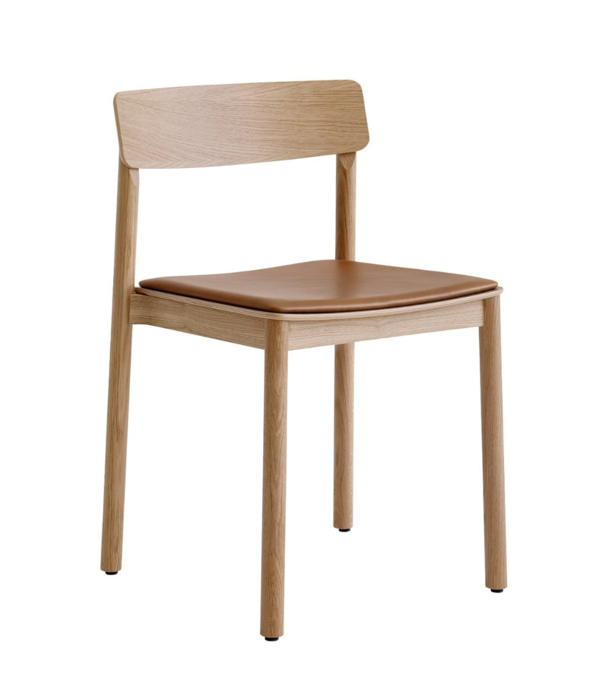 &Tradition &Tradition Betty TK3  Eetkamerstoel eiken, cognac Noble leer