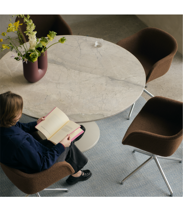 Muuto Midst Dining Table grey marble  Ø140
