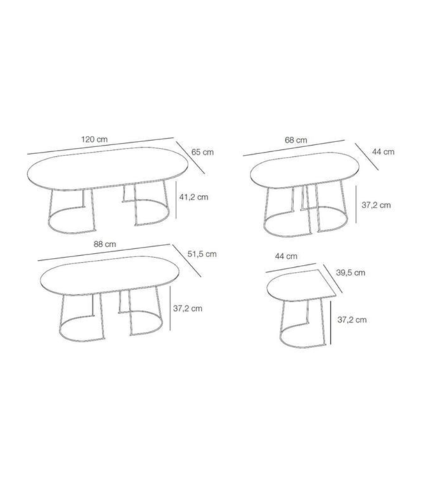 Muuto  Muuto Airy Coffee table off white, oak veneer