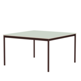 Base Dining Table, light green laminate, brown red