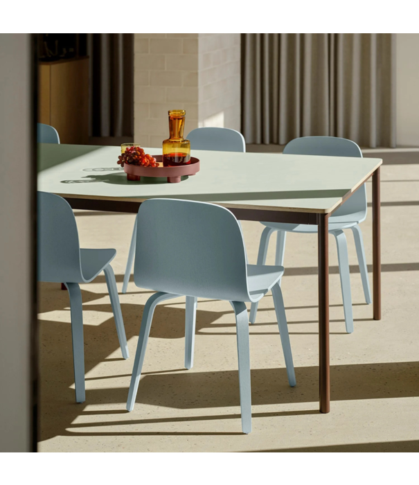 Muuto Muuto Midst Dining Table, light green laminate, brown red