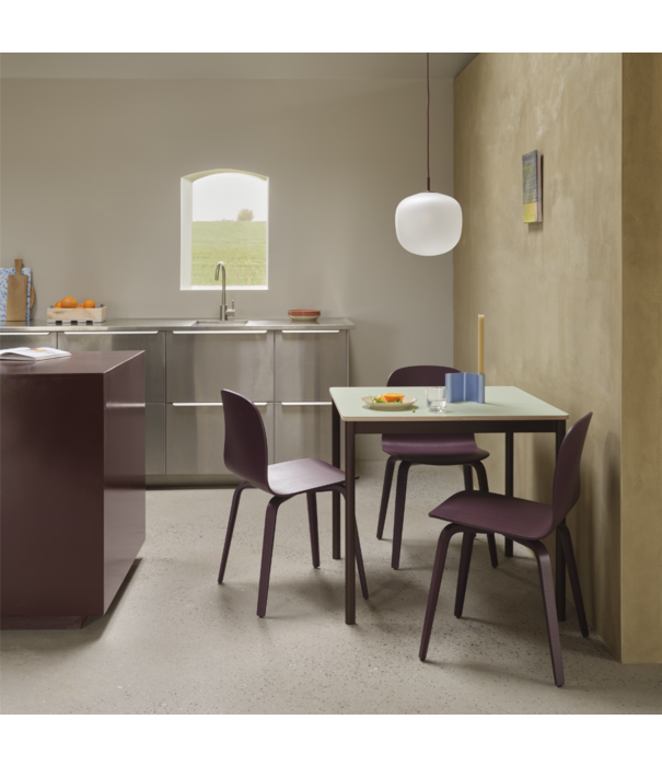 Muuto Muuto Visu Wood Dining Chair dark plum