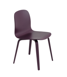 Muuto Visu Wood Eetkamerstoel dark plum