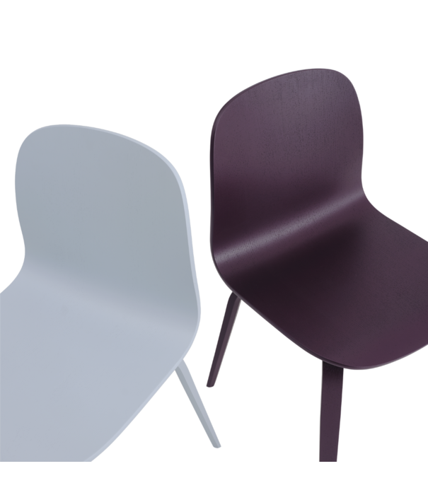 Muuto  Visu Wood Eetkamerstoel light blue