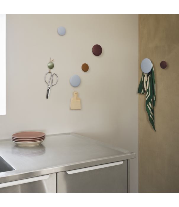 Muuto Dots Wood Wandhaken, set van 5