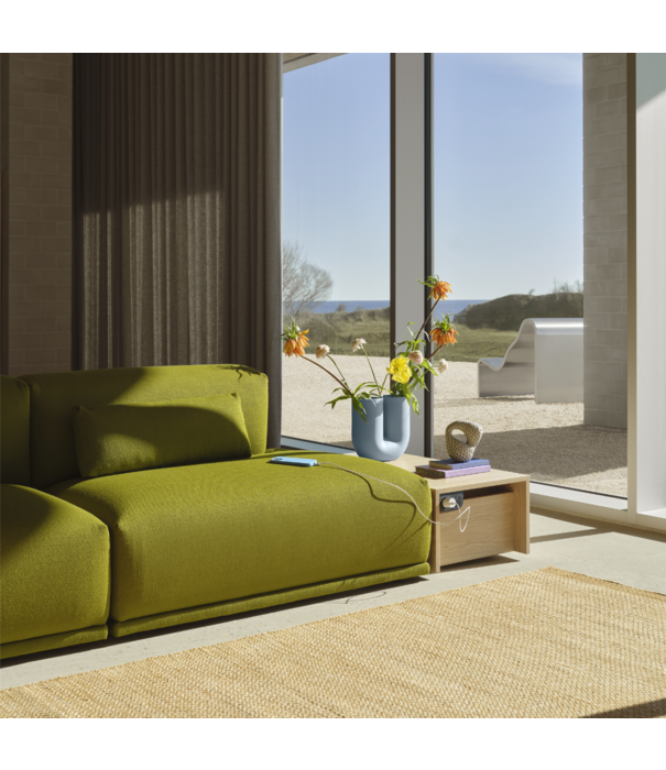 Muuto Connect Soft 3-zits Bank config. 4, stof Clay 12
