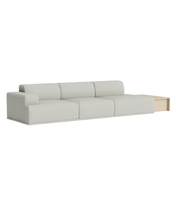 Muuto Connect Soft 3-zits Bank config. 4, stof Clay 12