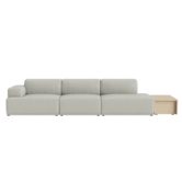 Muuto Connect Soft 3-seater Sofa config. 4, fabric Clay 12