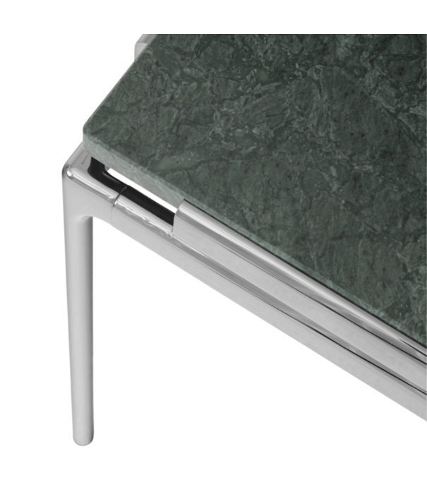 &Tradition &Tradition Sett LN13 Salontafel groen marmer, chrome onderstel
