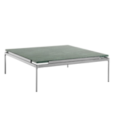 Sett LN13 Salontafel groen marmer, chrome onderstel