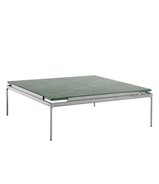 Sett LN13 Coffee green marble,  chrome base