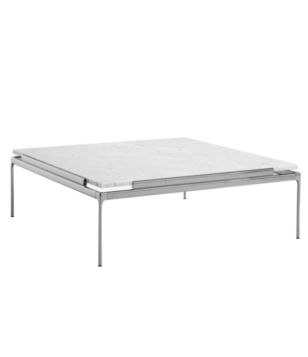 &Tradition Sett LN13 Salontafel groen marmer, chrome onderstel