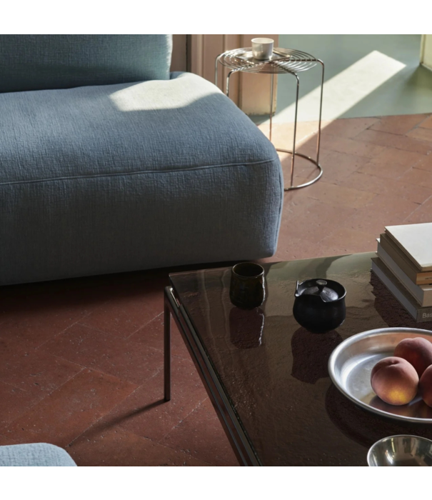 &Tradition &Tradition Sett LN13 coffee table, Verde Guatemala - dark chrome