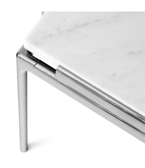 &Tradition &Tradition Sett LN13 Salontafel groen marmer, chrome onderstel
