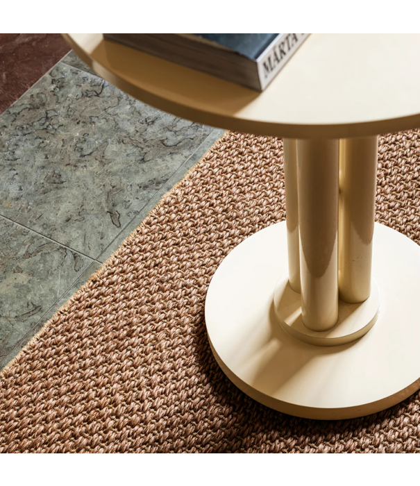 Layered  Layered Basket Weave Sisal Vloerkleed brown