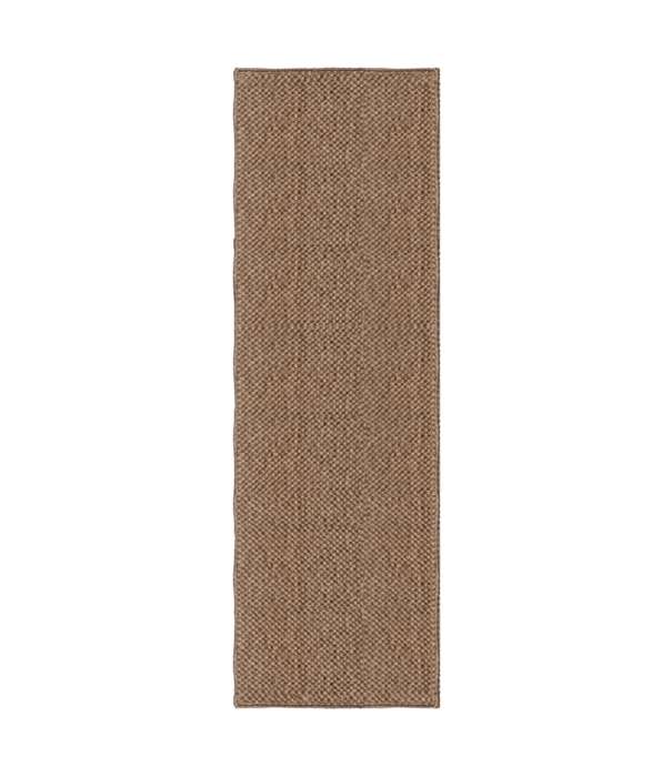 Layered  Layered Basket Weave Sisal Vloerkleed brown